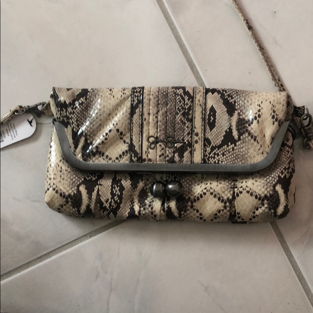 Jessica Simpson snakeskin cross body